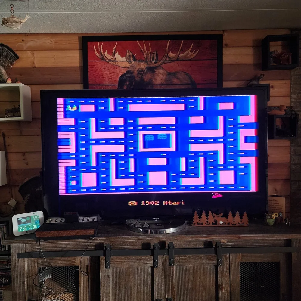 Vintage Sears Tele-Games Video Arcade Atari Console TESTED Working & Controllers
